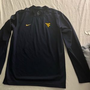 Mens WVU Mountaineer dry fit  long sleeve TEAM APPAREL